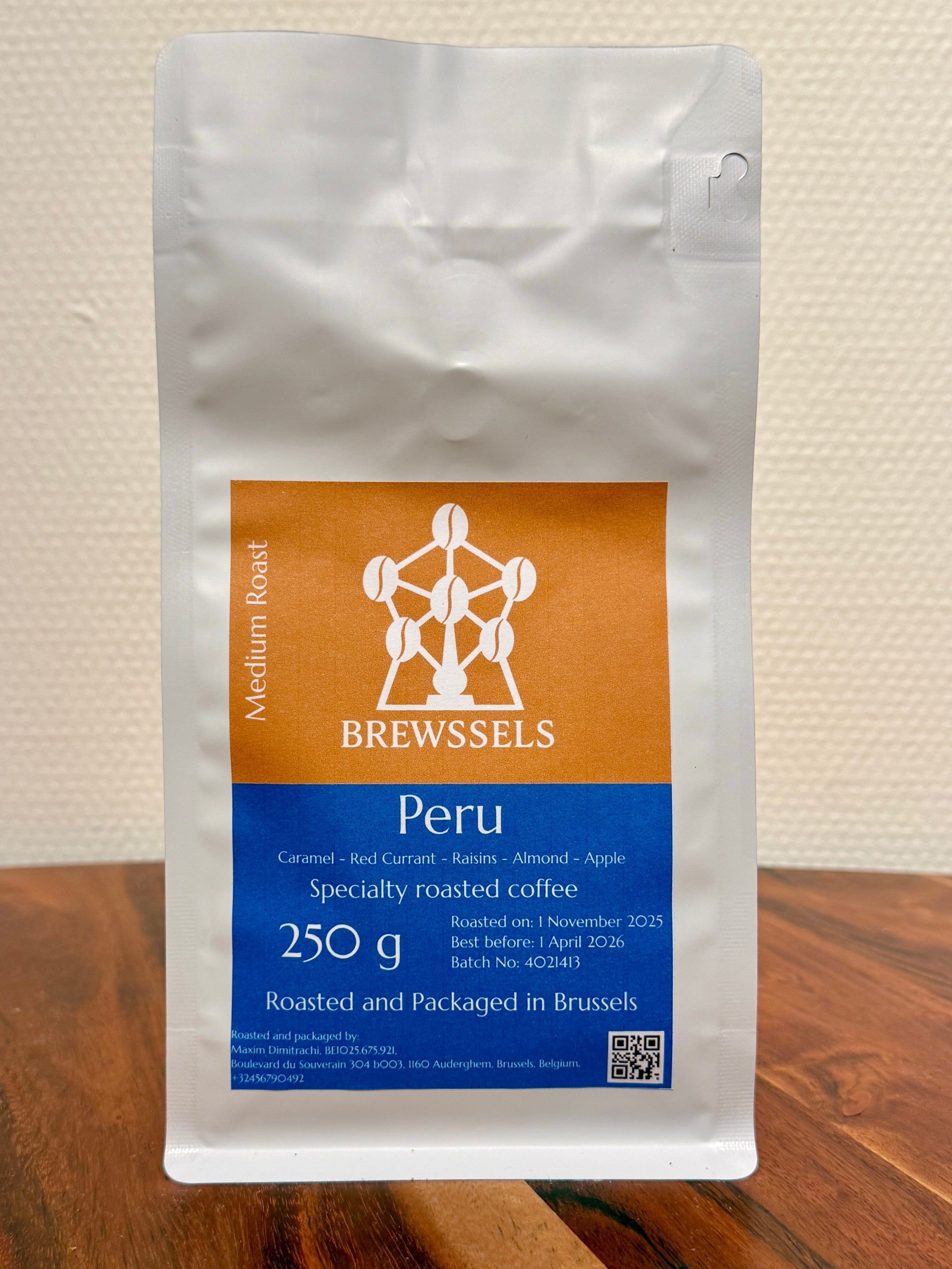 Brewssels – Peru Cajamarca – Roasted Coffee Beans Brussels