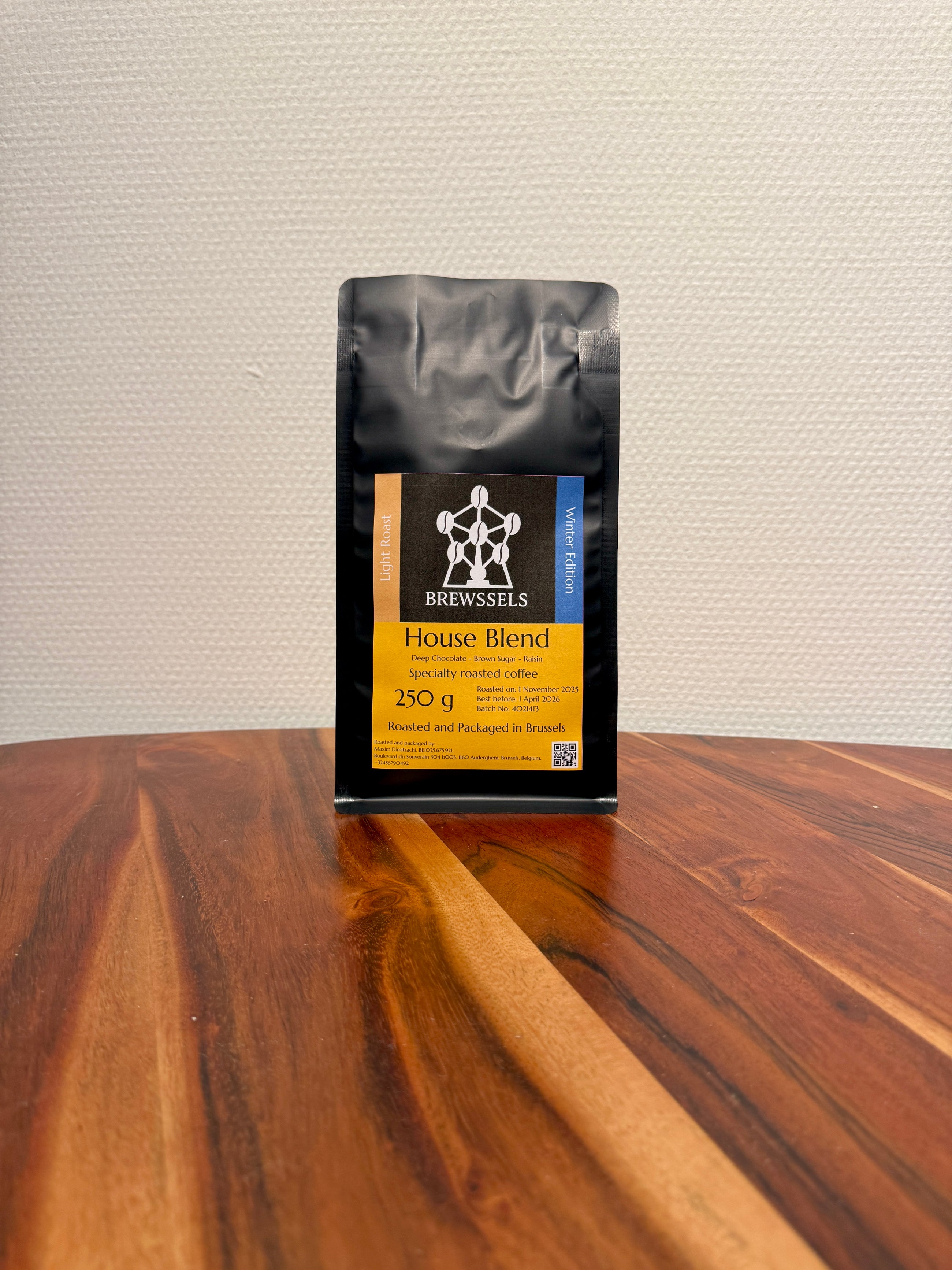 Brewssels – House Blend Winter Edition – Roasted Coffee Beans Brussels