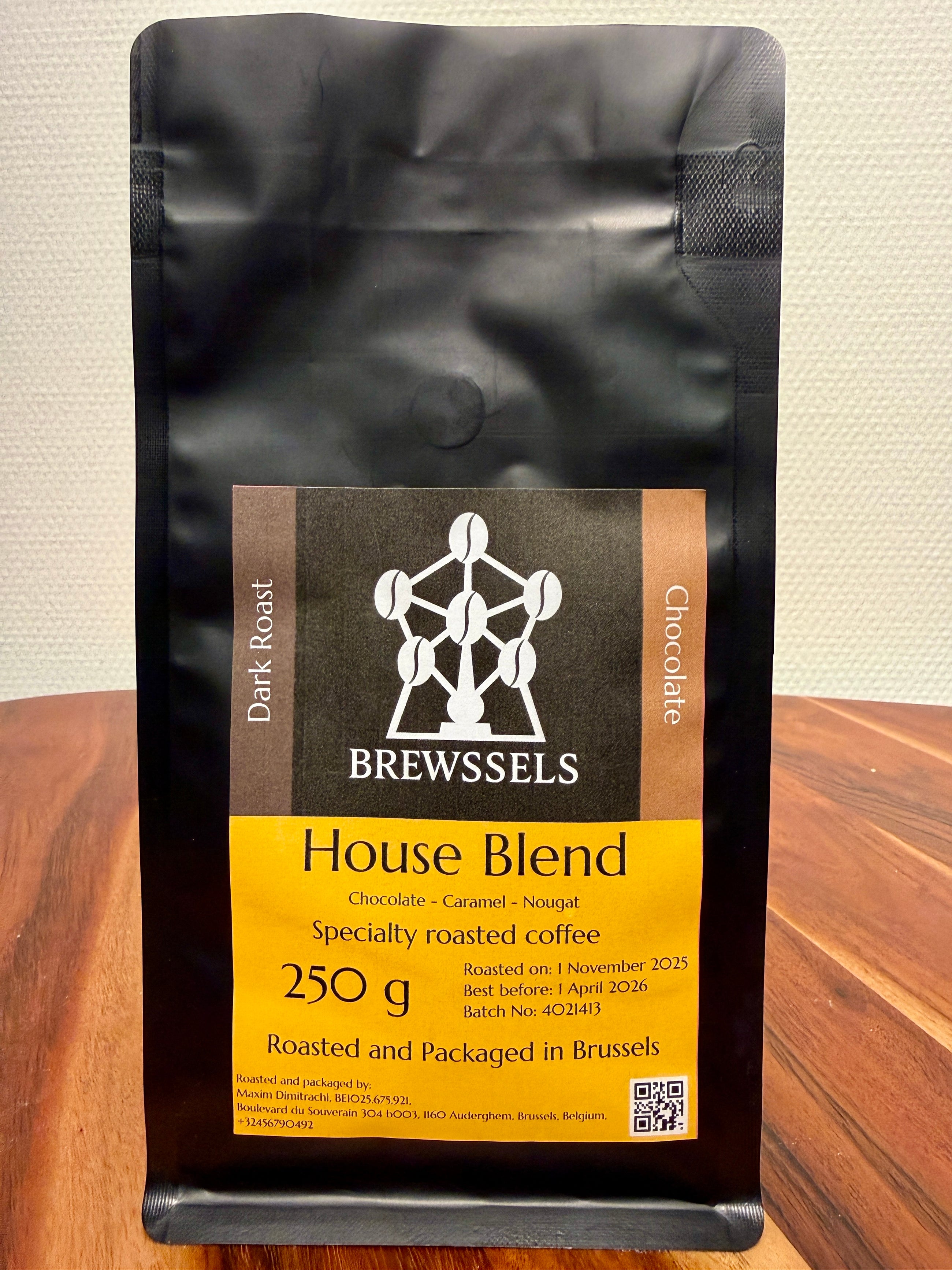 Brewssels – House Blend Chocolate – Roasted Coffee Beans Brussels