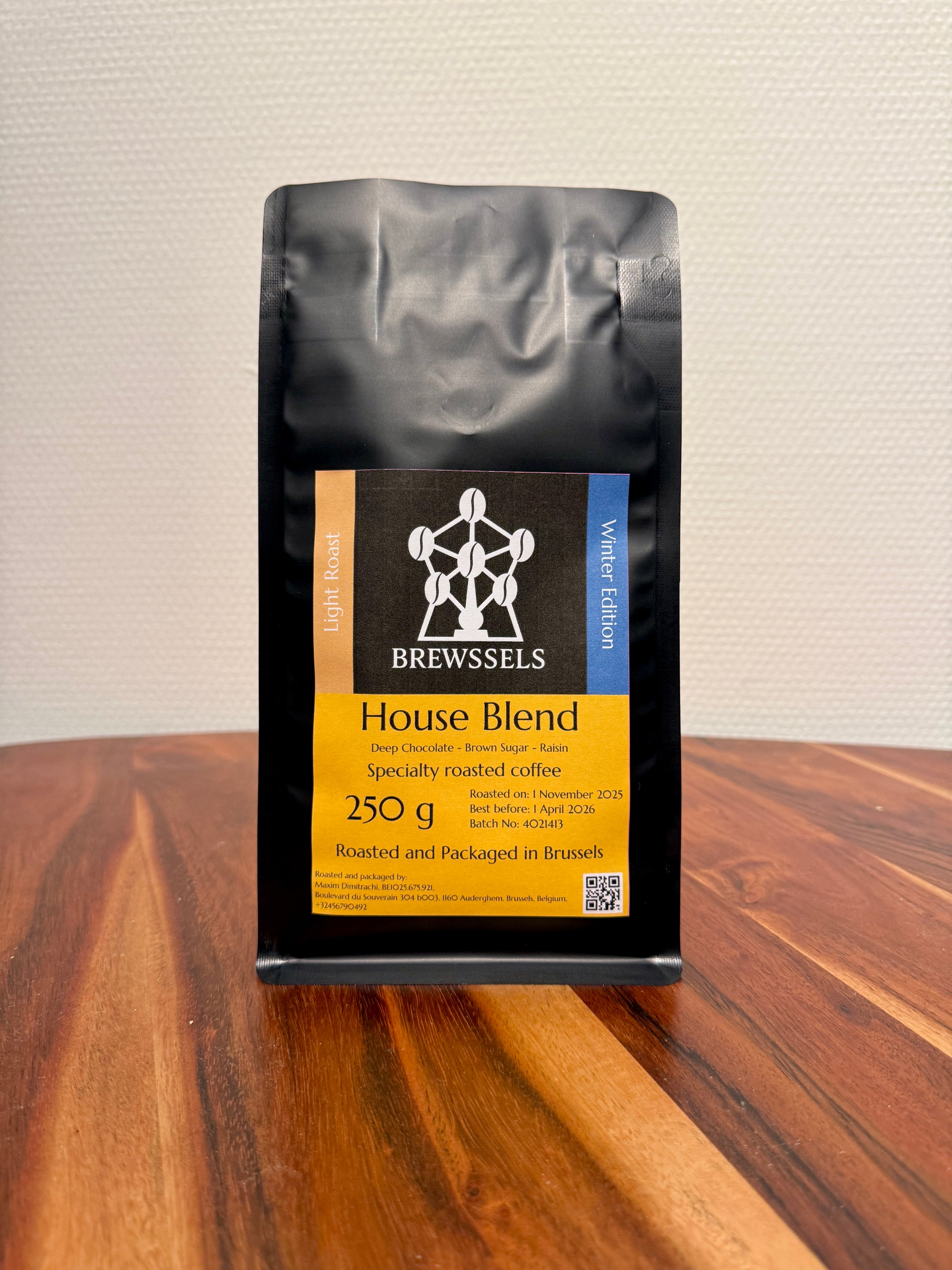 Brewssels – House Blend Winter Edition – Roasted Coffee Beans Brussels