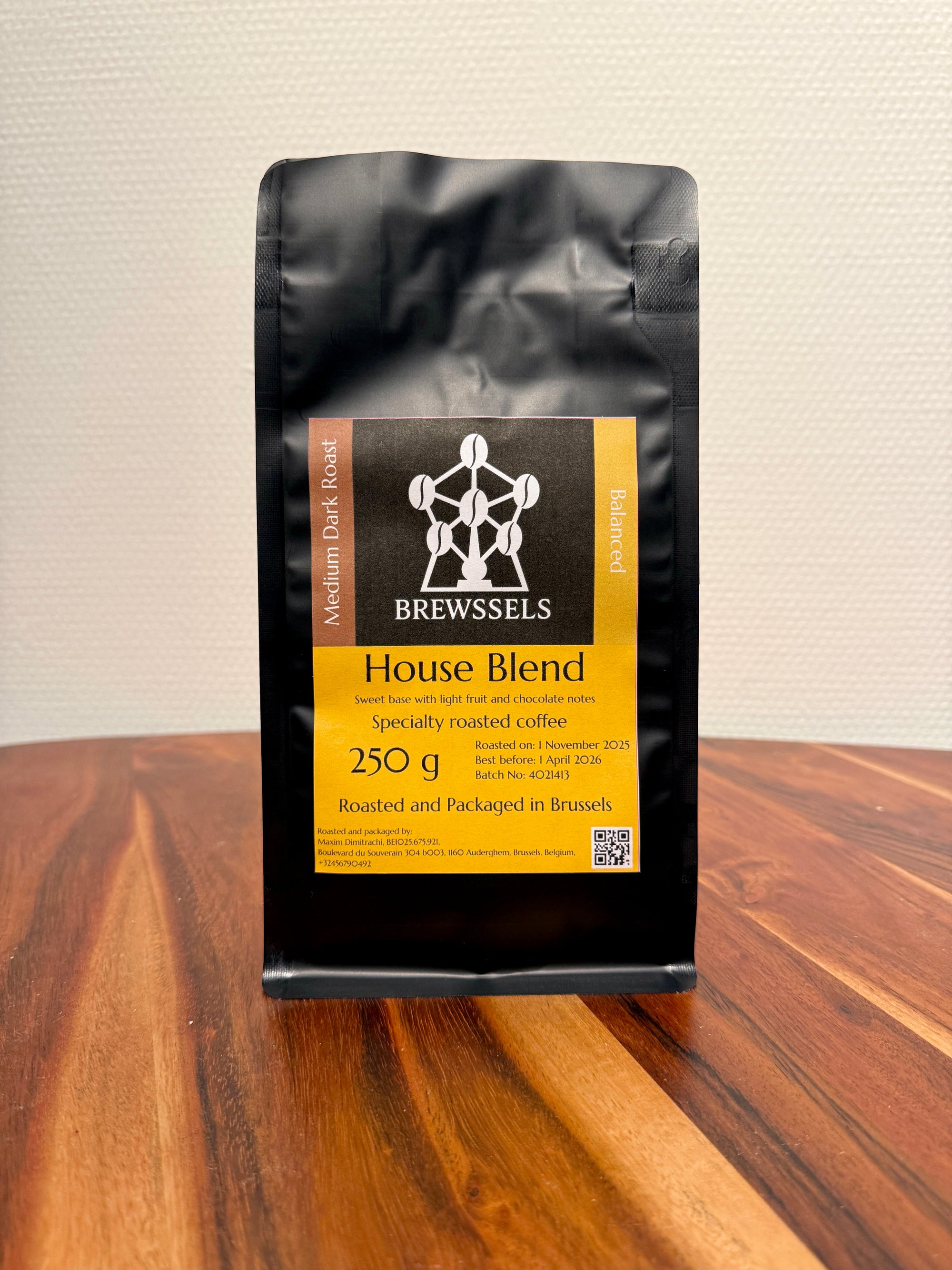 Brewssels – House Blend Balanced – Roasted Coffee Beans Brussels