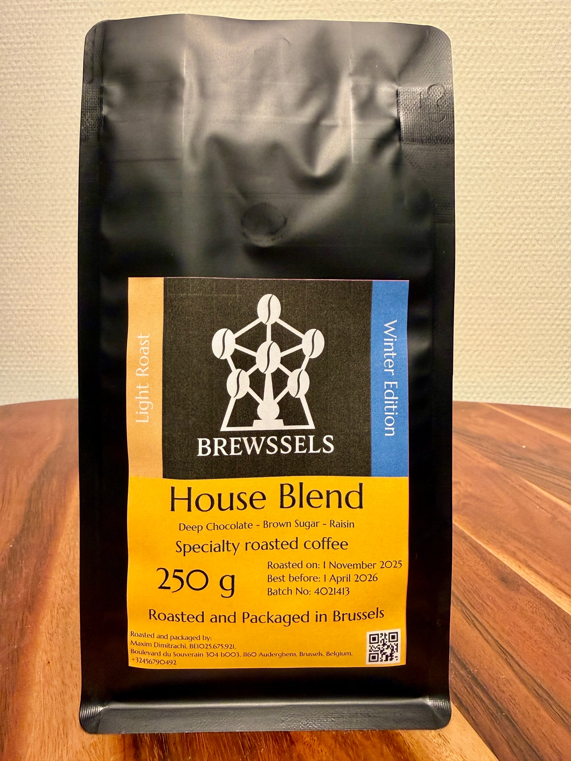 Brewssels – House Blend Winter Edition – Roasted Coffee Beans Brussels